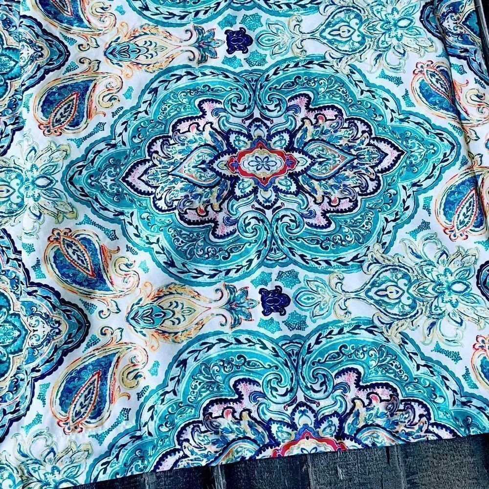 Paisley Turquoise Blue Pillowcase Sham